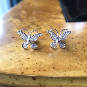 Sterling Silver Butterfly Earrings